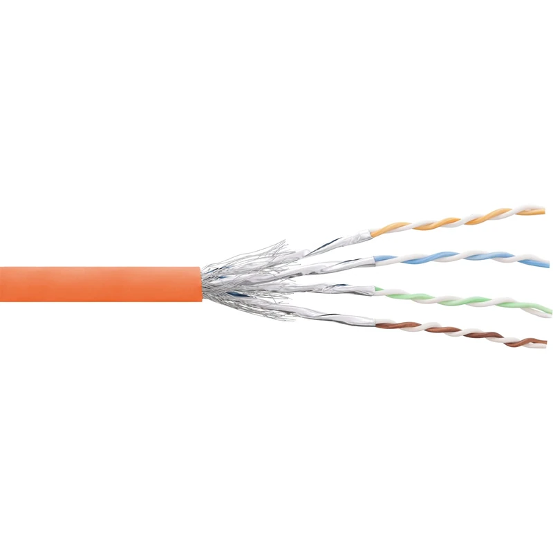 InLine S-STP/PIMF AWG27 Patch Cable Cat.6 PVC 100 m Orange