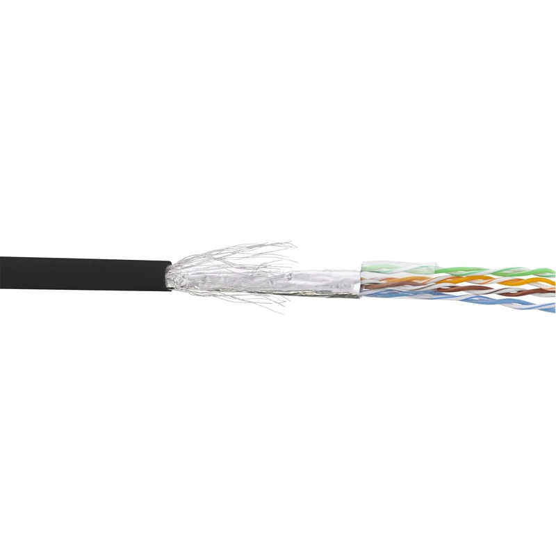 InLine Patch Cable Cat.5e,SF/UTP, AWG26, PVC, 100m Black