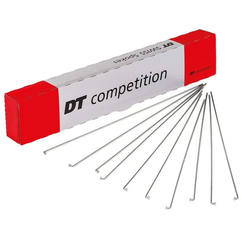 DT Swiss Competition silver spokes 14/15 g = 2/1.8 mm box 100, 280 mm