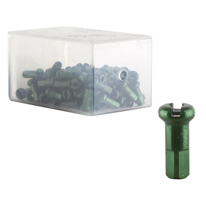 DT Swiss 2 x 12 mm alloy nipples green (box of 100)
