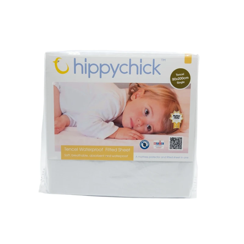 Hippychick Tencel Fitted Waterproof Mattress Protector single Bed 90 x 200 cm - Fully waterproof Mattress Covers, Anti-allergy, And Machine-Washable For Premium Comfort And Ease