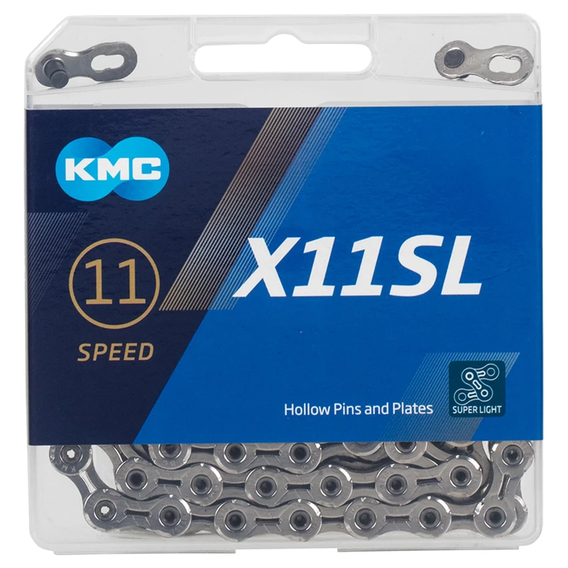 KMC X11SL 11 Speed 116L Bike Chain, CP Silver
