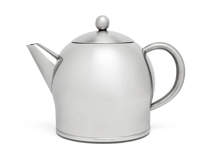 Bredemeijer 3308MS Teapot Santhee 1,4L, Satin Finish, Stainless Steel, Silver, Inhalt: 1,4 Liter