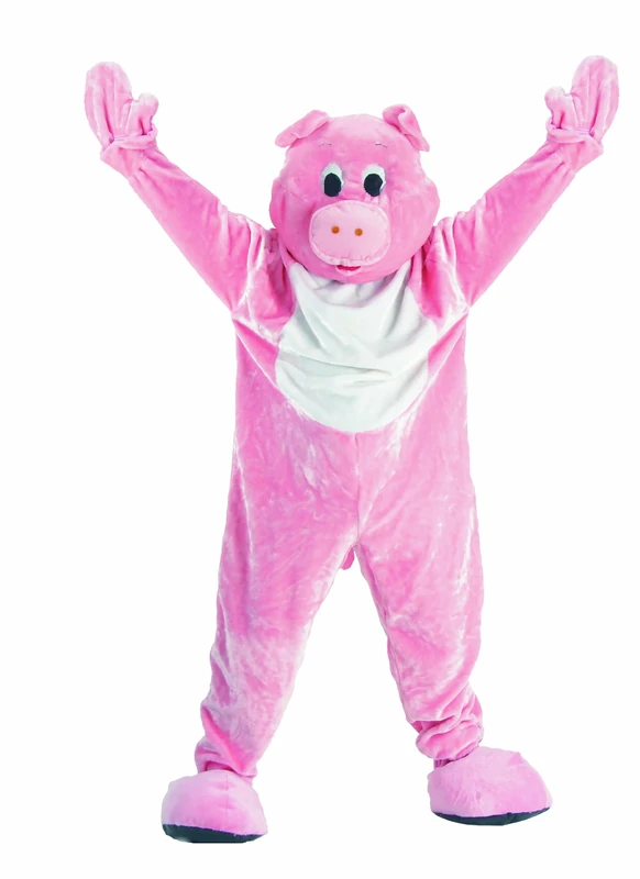 Dress Up America Kids Pig Mascot Costume Set, Pink, Ages 12-14 (Waist 34-38 Inch, Height 50-57 Inch)