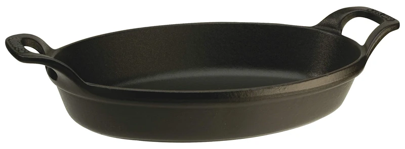 STAUB Mini Oval Dish 15cm Black - 8oz Cast Iron Serving