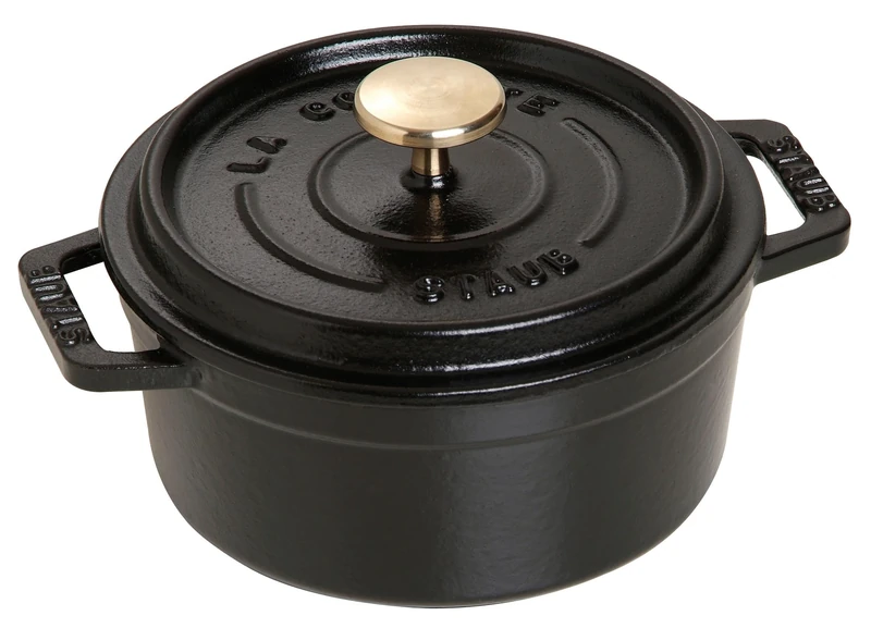 Staub Cast Iron Mini Cocotte, Round 12 cm, 0.25 L, Black