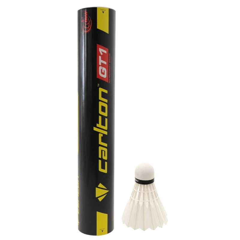 Carlton GT1 Feather Unisex Shuttlecocks - White, 12 Pack - Image 1