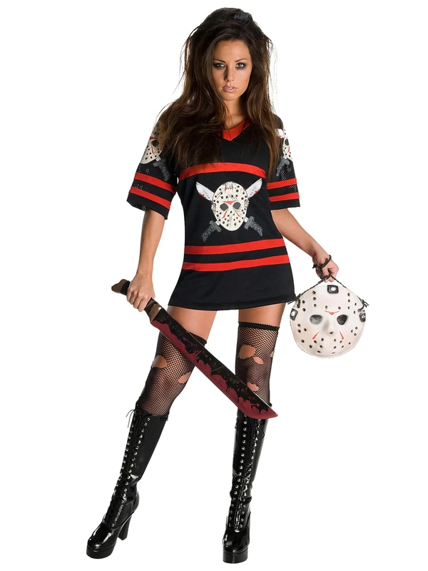 Rubie's Official Ladies Miss Jason Voorhees Friday The 13 Th Adult Costume - Medium Black