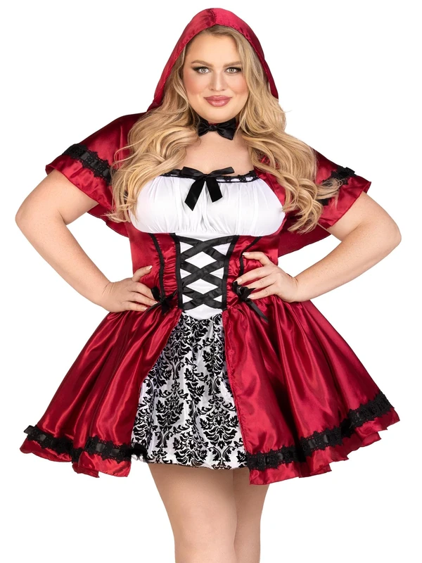 Leg Avenue Gothic Red Riding Hood Costume (M, Red/White)