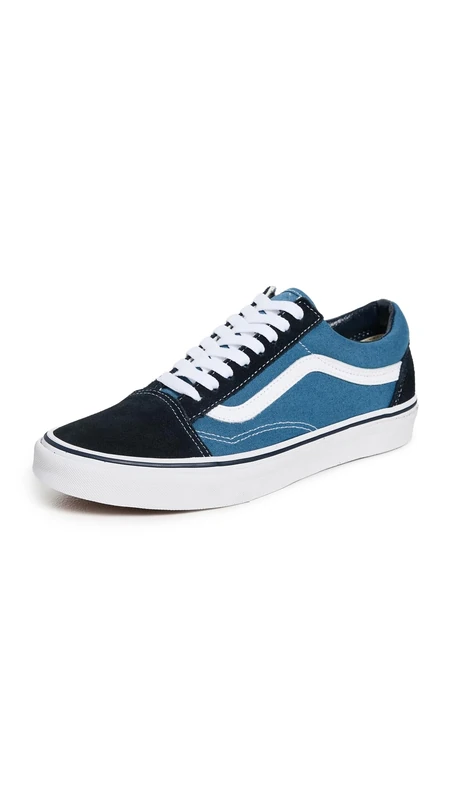 Vans Old Skool Leather, Unisex-Adults' Low-Top Trainers, Navy, 3.5 UK