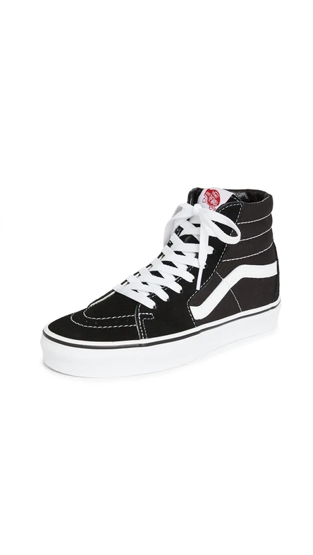 Vans Men's SK8-Hi Skateboard Shoe, Black, 2.5 UK