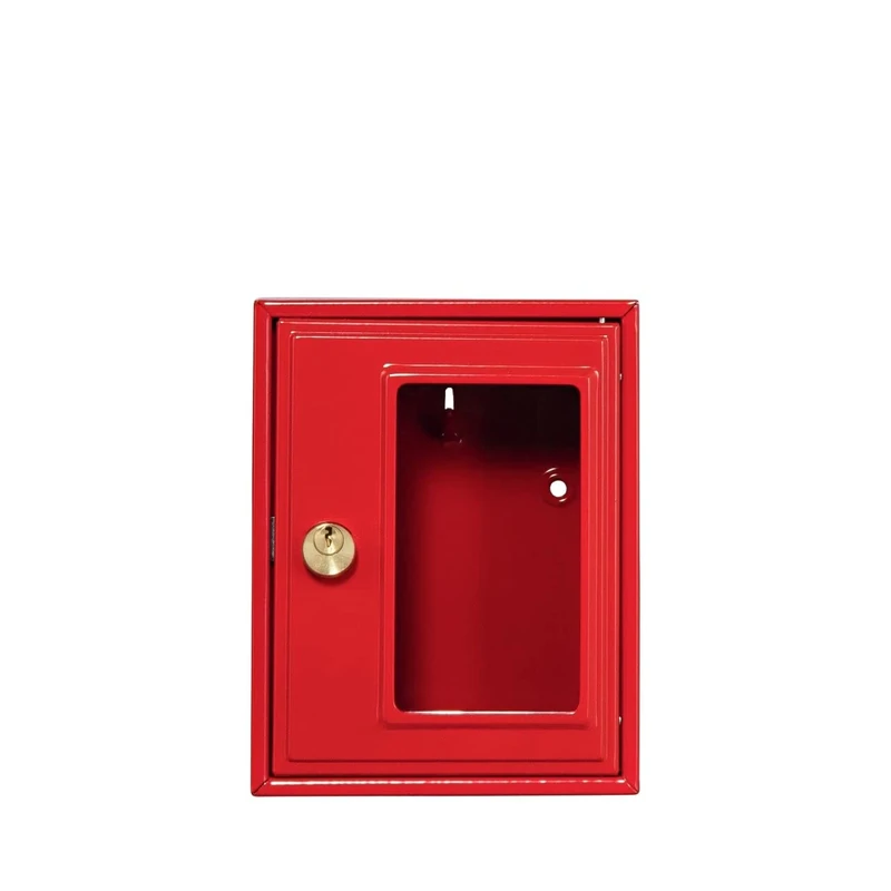 BURG-WÄCHTER, Emergency Key Box with Hammer, 1 Hook, Sheet Steel, Height: 167 mm, 6161, RAL 3020 Red