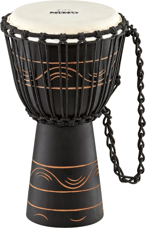 Nino Percussion Moon Rhythm Djembe - Large Musical Instrument for Children from 4 years - 8-inch Diameter - Mahogany, Natural (NINO-ADJ4-S)