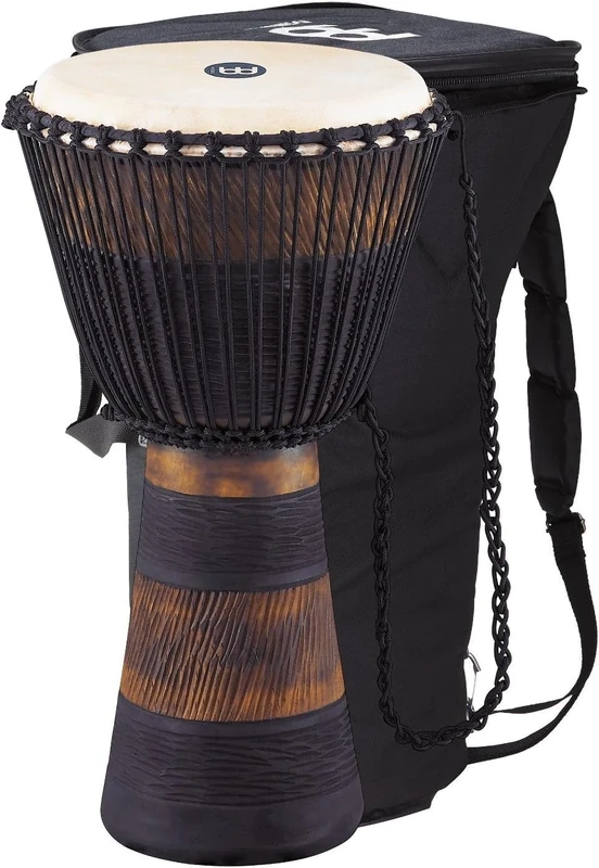 Meinl Percussion Earth Rhythm Djembe - Very Large Handdrum - Including Bag - Diameter 13 Inches - Mahogany, Multicoloured (ADJ3-XL+BAG)
