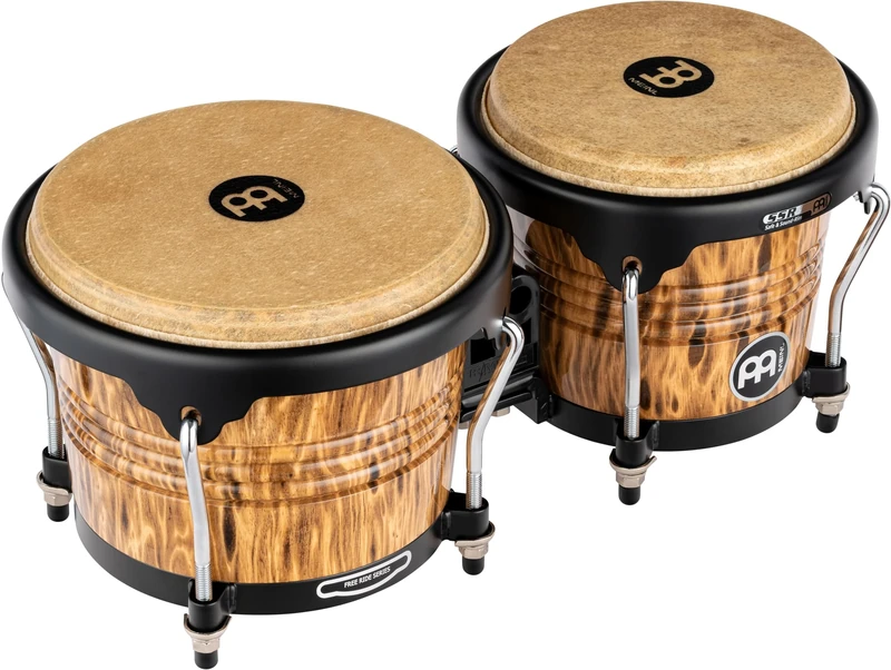 Meinl FreeRide Des. Bongos FWB190LB, 6 3/4"+8", Leopard Burl #LB - Bongo