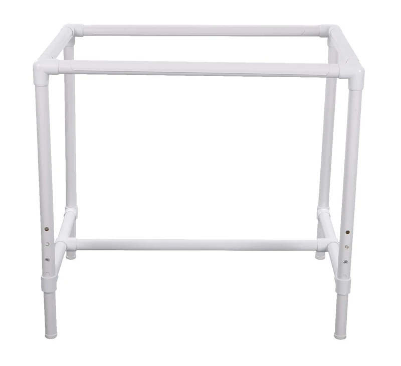 Dritz Floor Frame, PVC/Plastic, White, Adjustable - Image 1