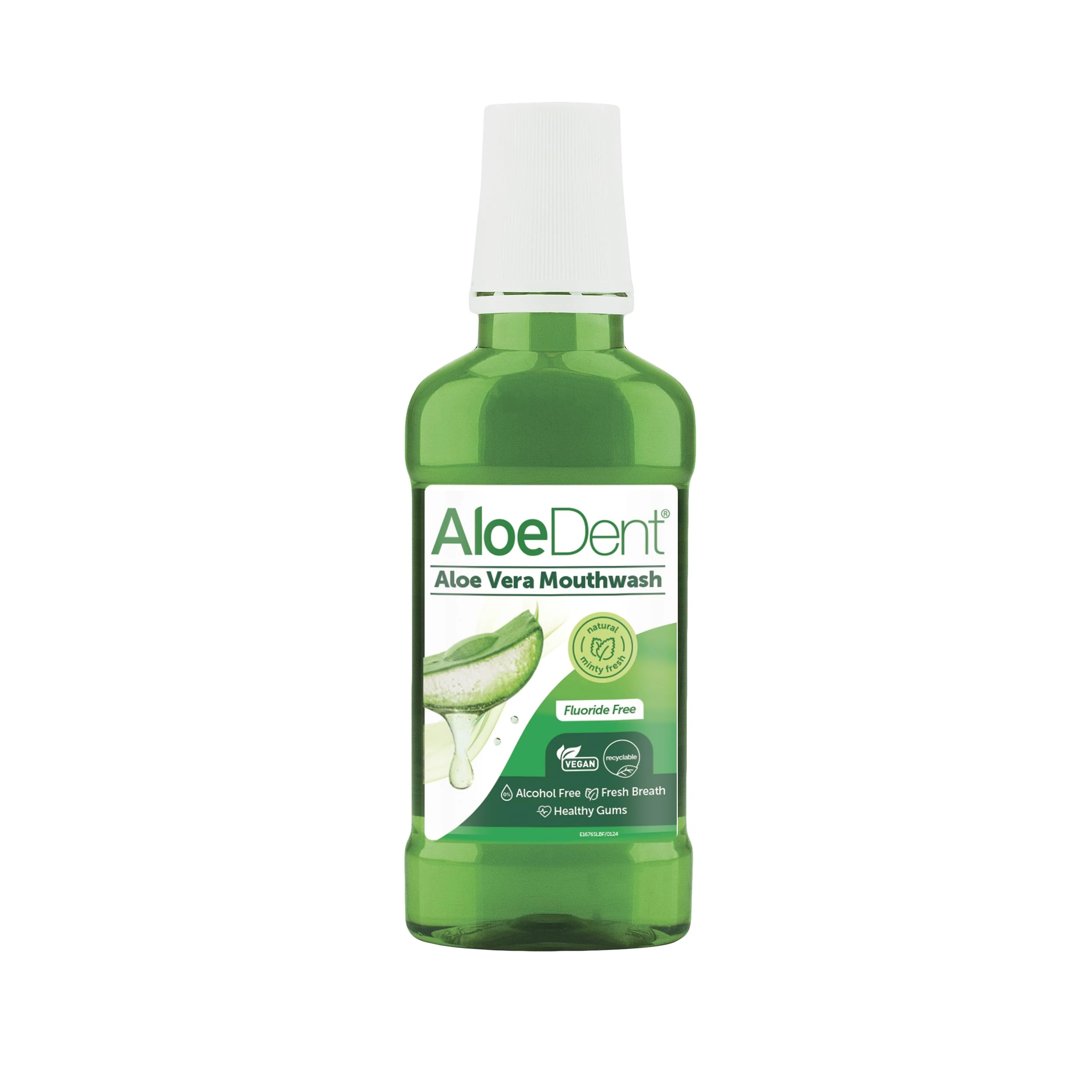 Optima AloeDent, Aloe Vera Mouthwash Fluoride Free, Natural Action, Vegan, Cruelty Free, SLS Free, Alcohol Free, Healthy Gums, 250 ml