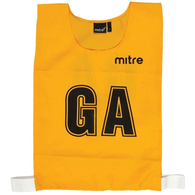 Mitre Adult Netball Pro Sports Training Bibs (Pack of 7 Bibs), Yellow, M