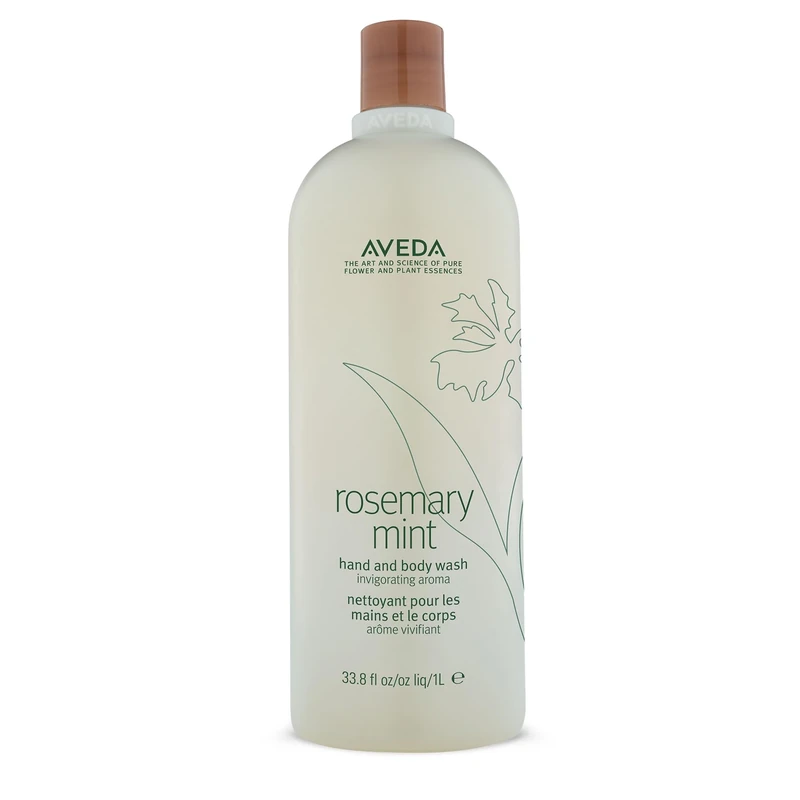 Aveda Rosemary Mint Hand & Body Wash | Liquid Hand Soap and Body Wash | with Invigorating Aroma of Certified Organic Peppermint & Rosemary, 1000ml