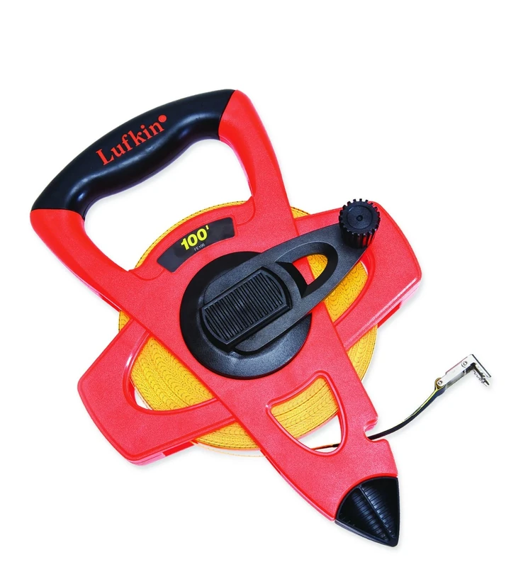 Lufkin Crescent 1/2" x 300' Hi-Viz Orange Fiberglass Tape Measure - FE300,Orange/Black