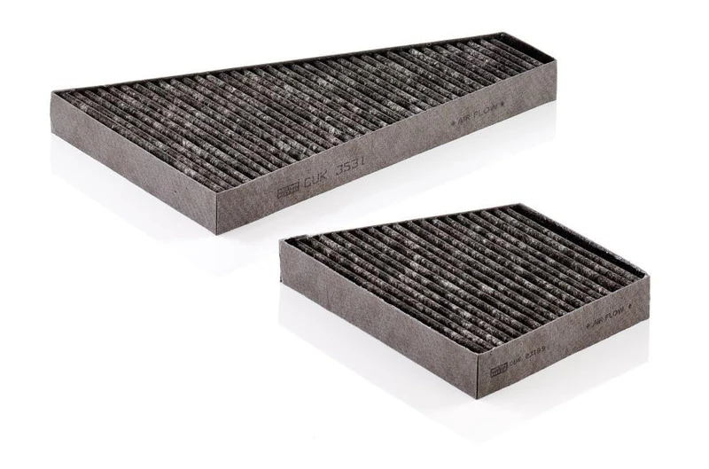 MANN-FILTER CUK 35 000-2 Cabin Air Filter - Pollen Filter with Activated Carbon - (set of 2) for Cars + Transporters