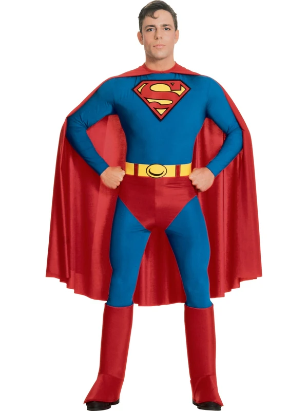 Rubie's Official Adult's Superman Deluxe Costume, Blue, M
