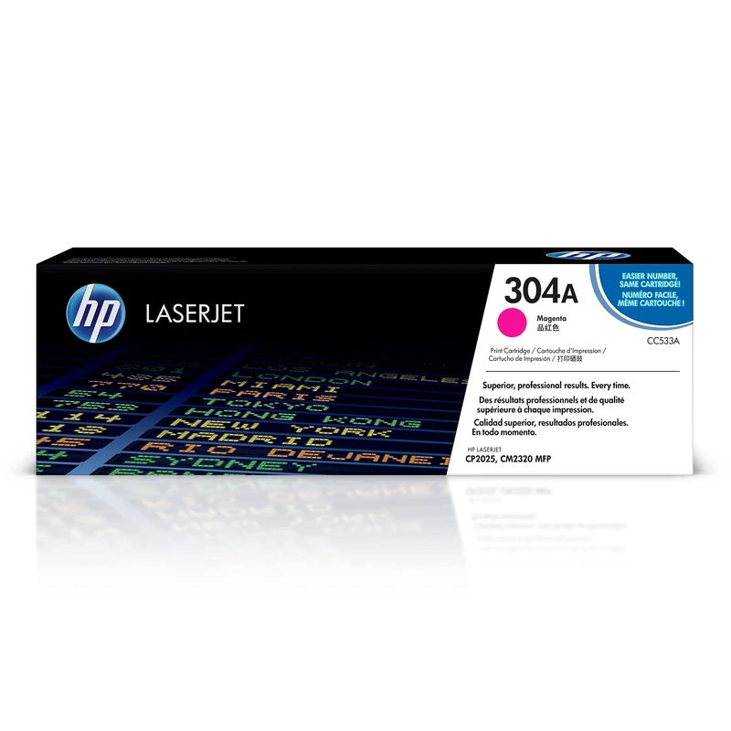 HP CC533A 304A Original LaserJet Toner Cartridge, Magenta, Single Pack
