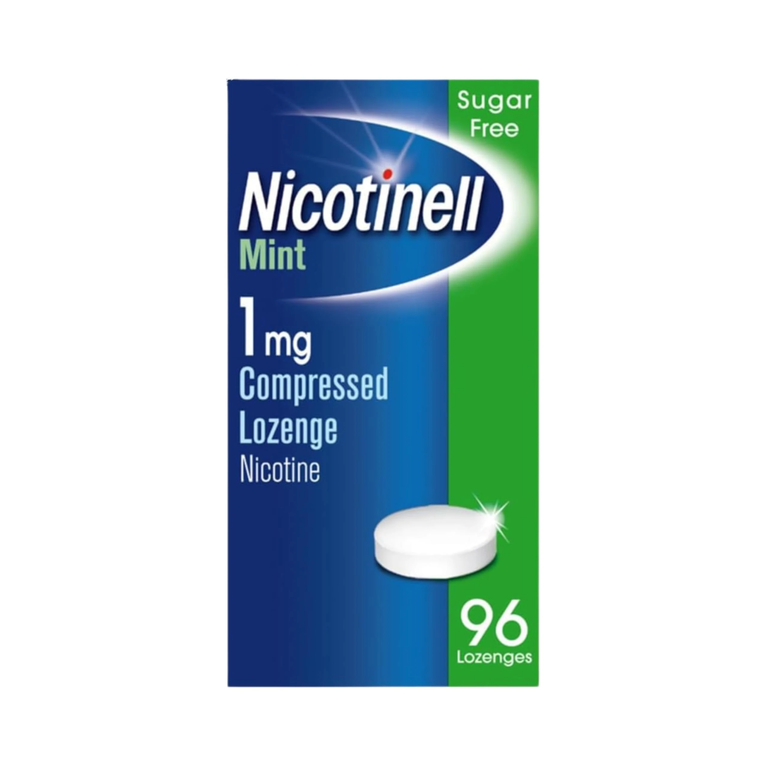 Nicotinell Mint Lozenge 1mg (96 Lozenges), Stop Smoking Aid, Sugar Free Nicotine Lozenges, Fresh Mint Flavour, 1mg Regular Strength for Light Smokers, Quit Smoking Aid