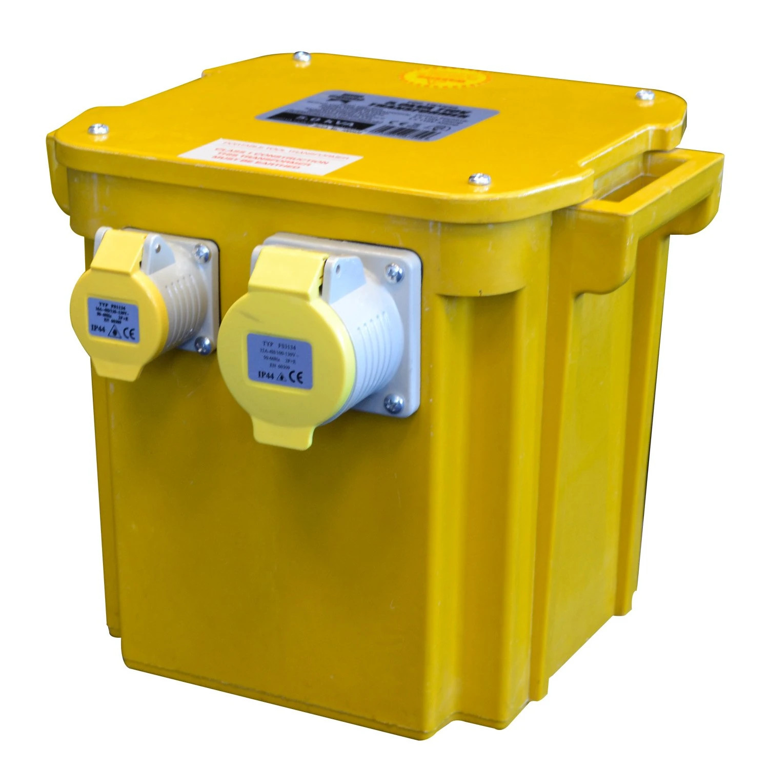 Faithfull FPPTRAN5 Site Transformer 110V 5kVA 3 Socket: 2 x 16amp and 1 x 32 amp