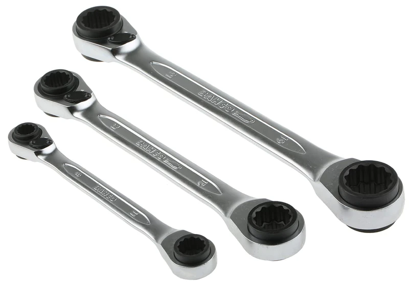 Bahco S4RM / 3T chrome vanadium steel socket wrench set, size 8mm-19mm