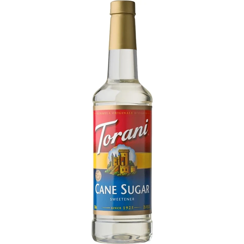 Torani Cane Sugar Sweetener (750ml) – Premium Coffee Syrup for Lattes, Hot Chocolate & Tea – Deliciously Sweet Sugar Cane Syrup for Cocktails, Mocktails & Soda – Ideal for Drinks and Desserts