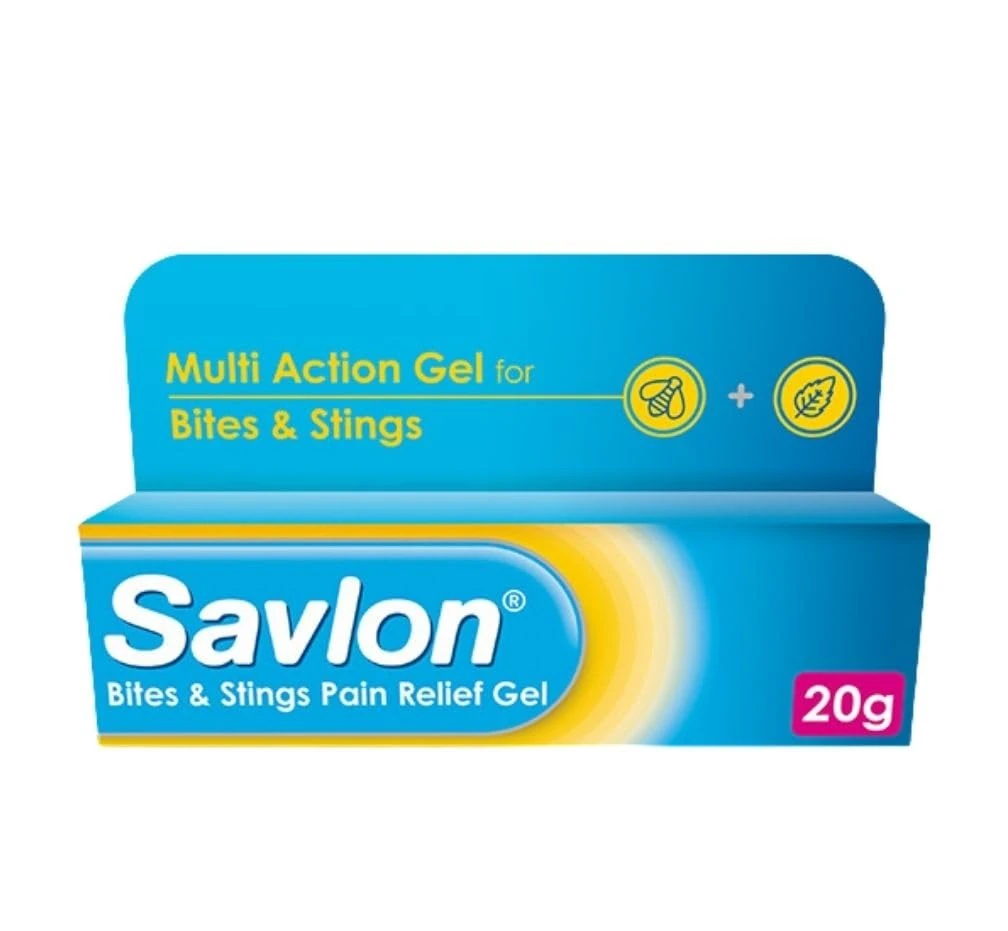 Savlon Bites & Stings Gel, Soothes and Relieves Itching & Irritation of Insect Bites & Nettle Stings, Helps Protect Against Infection, Outdoors & Travel First Aid (1 pack)
