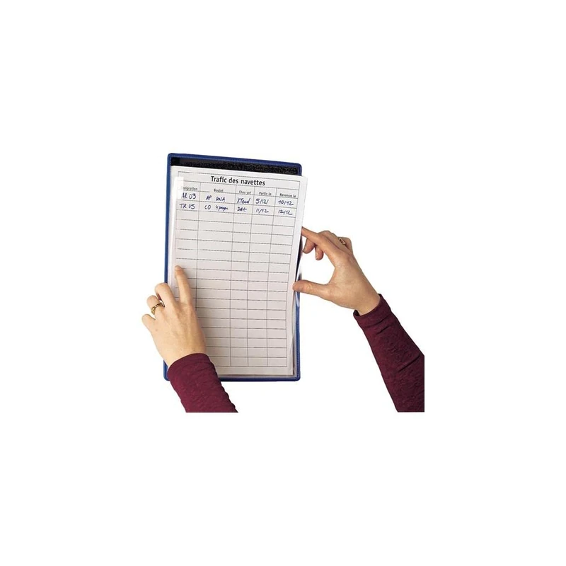 Tarifold 184501 Check Sheet Holder with Eyelet A4 Pack of 5 Hard PVC Blue
