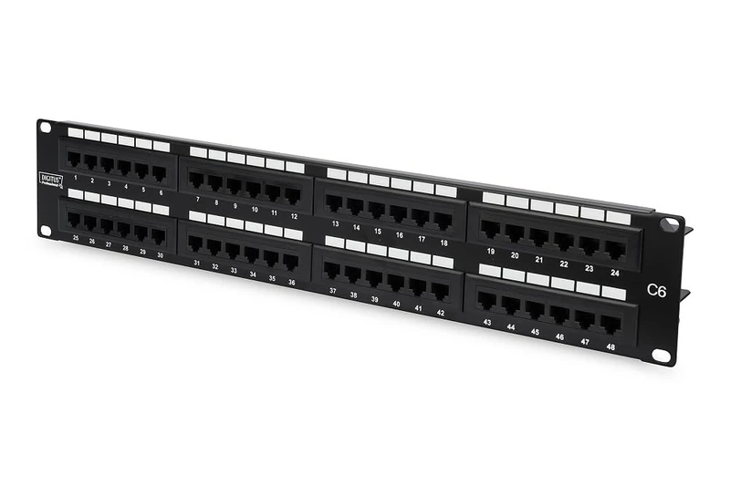 Digitus DN-91648U 48-Port Cat-6 Patch Panel - 19-inch 2U