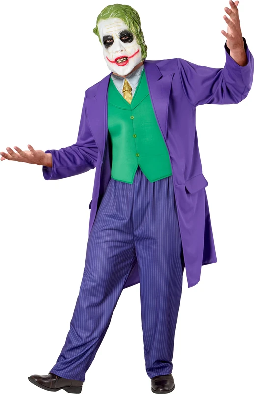 Rubie's Official The Joker Deluxe Dark Knight, Adult Costume - Standard Size, STD, Purple