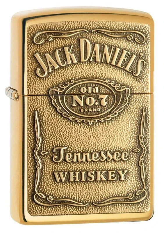 Zippo Original Zippo Lighter 254BJD428 Brass Jack Daniels's Emblem High Polish