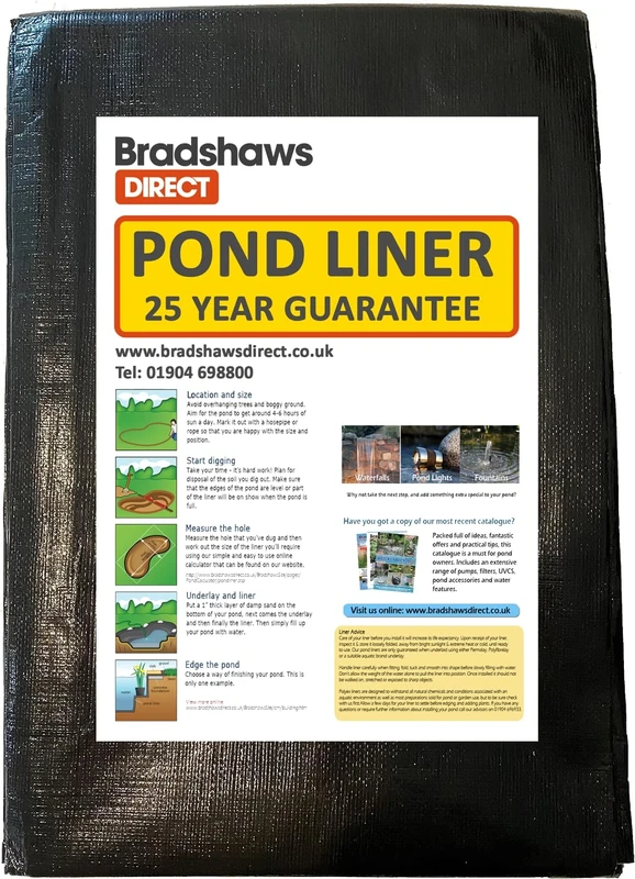 PondKraft 7m x 7mPond Liner | 25 YEAR GUARANTEE | Flexible and Durable | UV Resistant | Koi and Fish Pools | Heavy Duty