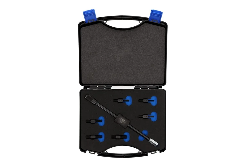 GEDORE Thread adapter set with slide hammer, Set for 1-hole applications, 6 adapters M10-M4 to M10-M12, 1.81/K-1