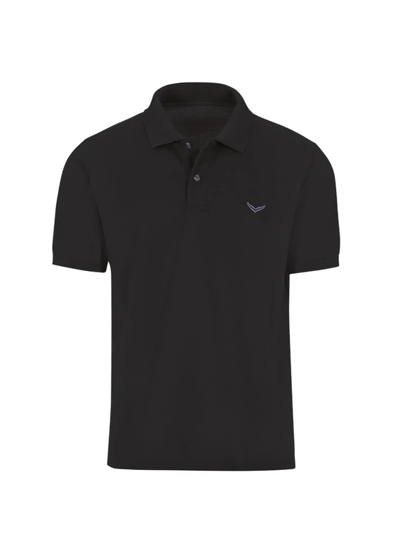 Trigema Men's Herren Deluxe Piqué Polo Shirt, Noir (Schwarz 008), Medium
