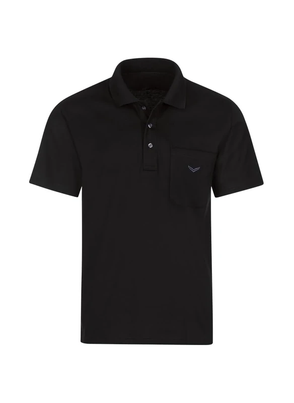 Trigema Unisex Polo Shirt Black Schwarz (schwarz 008) XXX-Large - Image 1