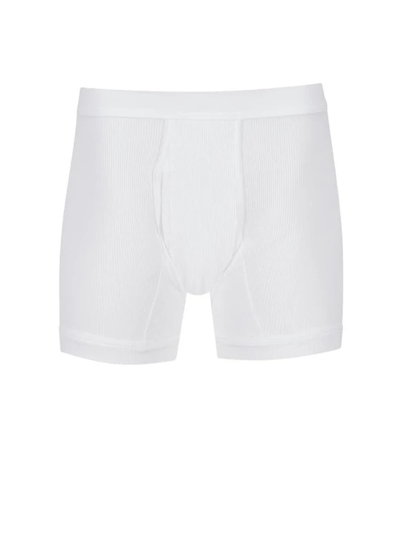 Trigema Men's 6623102 Boxer Briefs, White, S (Pack of 2)