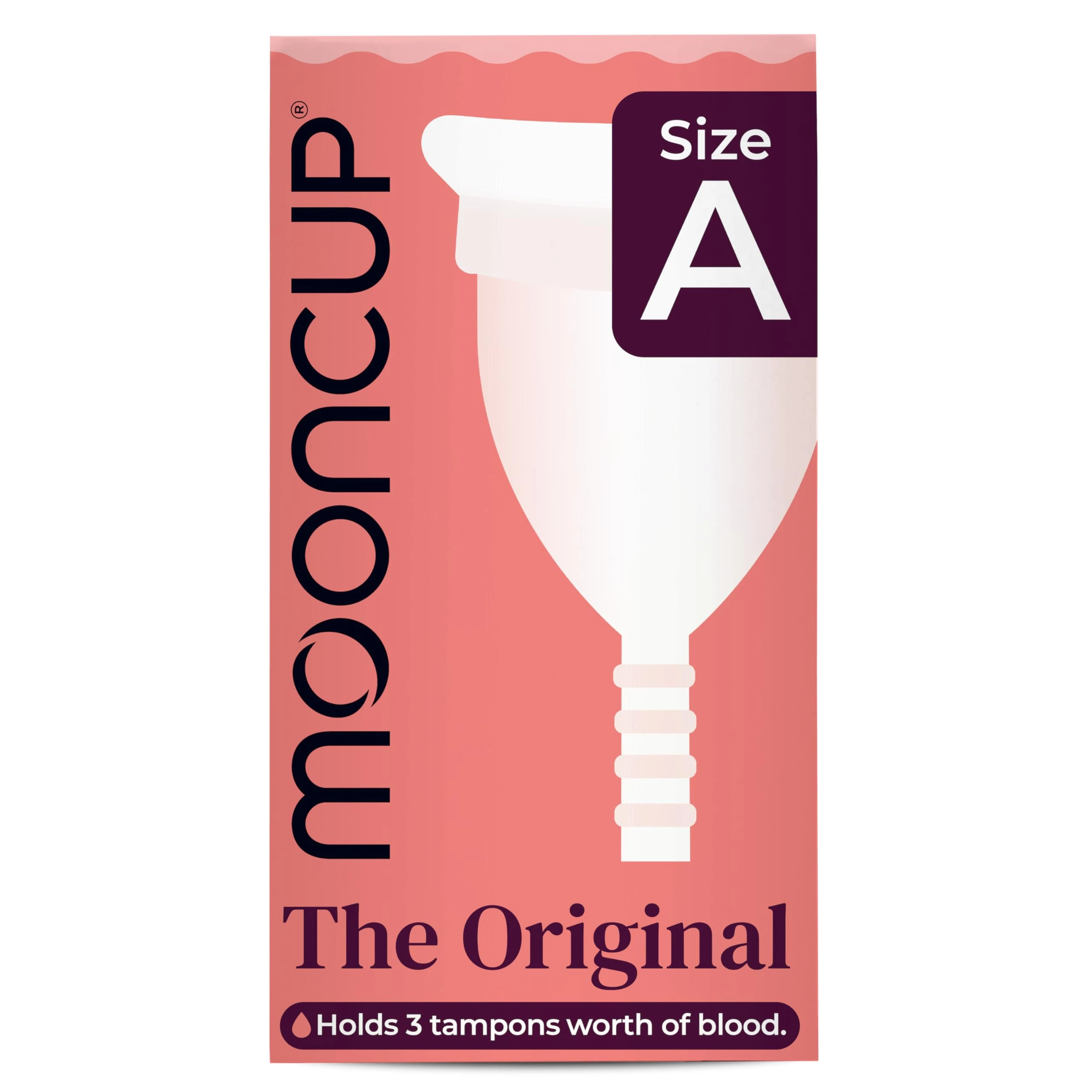 Mooncup® The Original Silicone Menstrual Cup, Reusable, Ultra Soft & Easy Insert, Great for Heavy Flow Periods, Size A, Age 30+ or Post Vaginal Birth (Pack of 1)