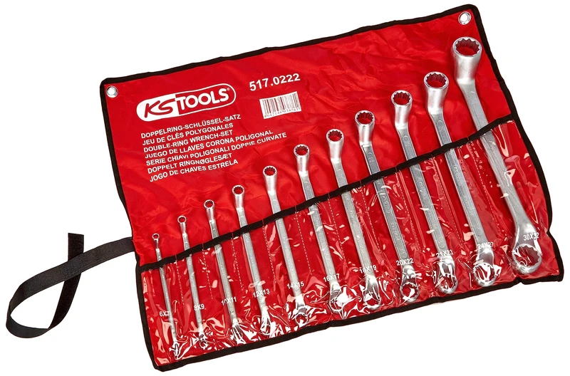 KS Tools 517.0222 6-32mm Classic Double Ring Spanner Set Offset (11 Pieces)