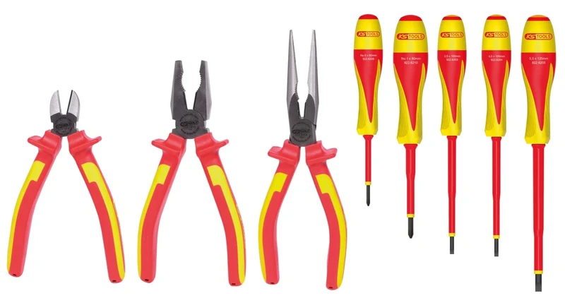 KS Tools - 8pc VDE Pliers and Screwdriver Set - Type
