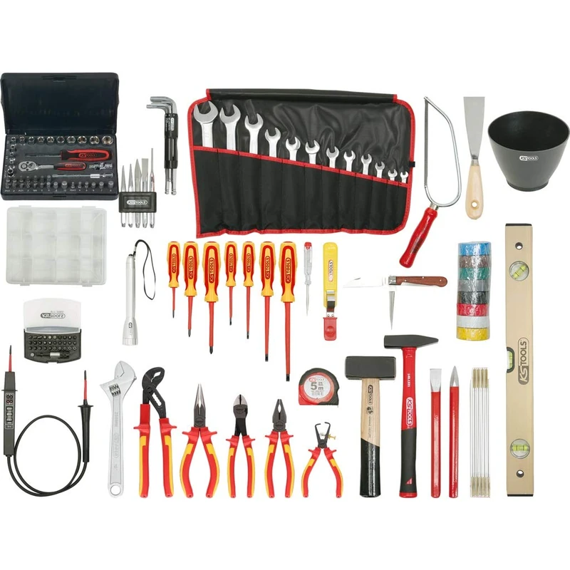 KS Tools 117.0190 Electricians Premium Tool Kit (132 Pieces)