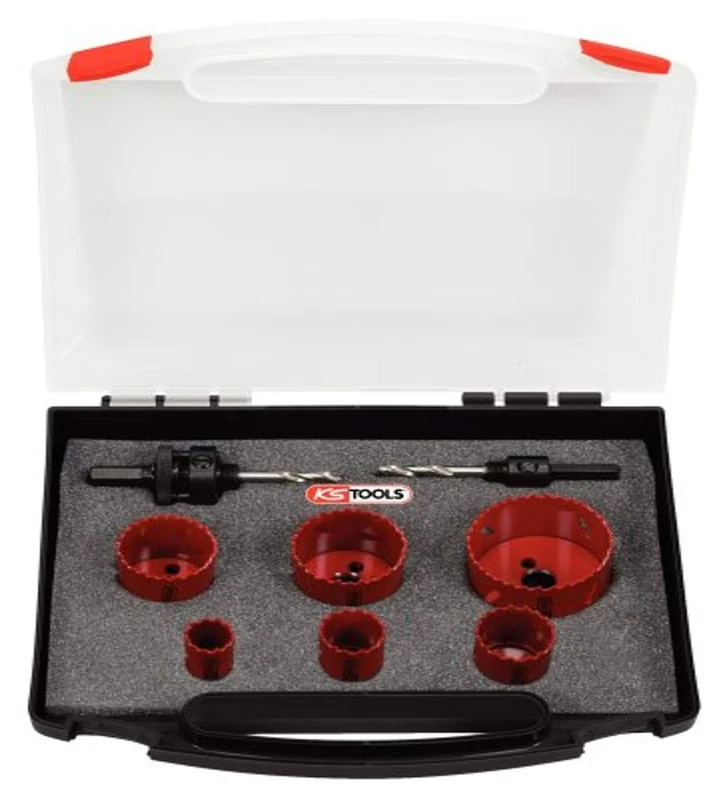 KS Tools Hole Saw Set for Electricians (8 Pieces)