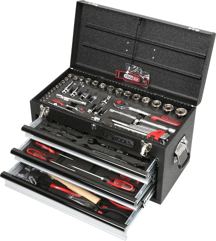 KS Tools 918.0100 1/4-inch Plus 1/2-inch Chrome Plus Tool Set (99 Pieces)