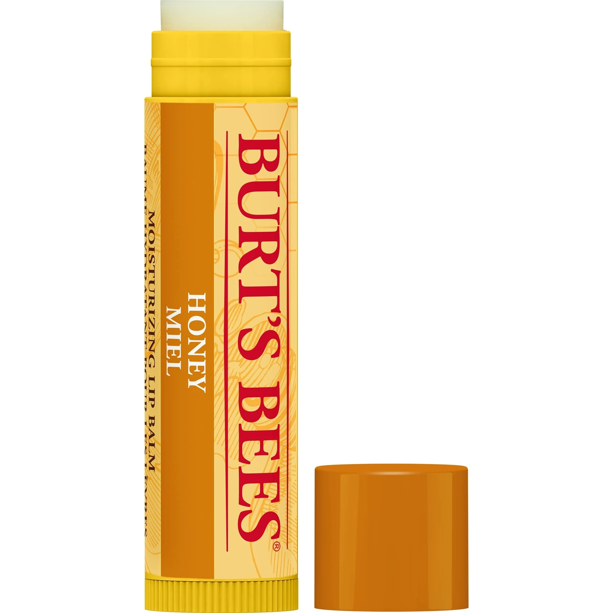 Burt's Bees Lip Balm Honey, Moisturising Lip Balm With Beeswax & Vitamin E, 100% Natural Origin, 4.25g