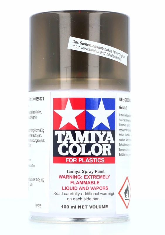 Tamiya TS-71 Smoke Spray Paint 100ml - Fast Dry, High Opacity