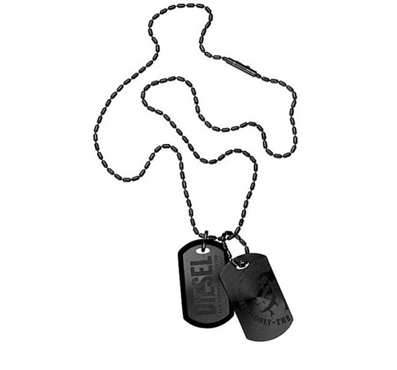 Diesel Men's Brave Tag Necklace of Length 60cm DX0014040